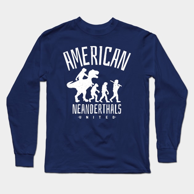 Vintage American Neanderthals United Long Sleeve T-Shirt by Etopix